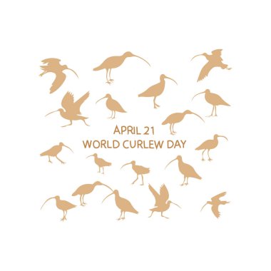  WORLD CURLEW DAY vector clipart