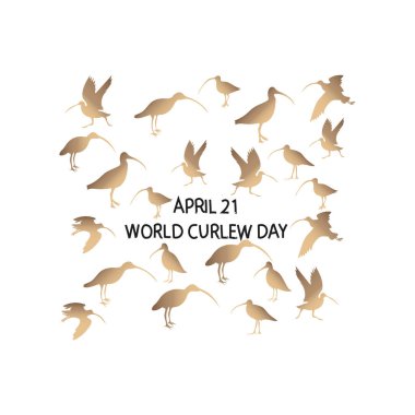 WORLD CURLEW DAY vector clipart
