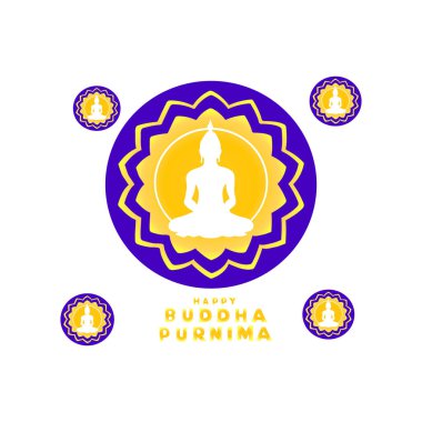  Mutlu BUDDHA PURNIMA vektörü