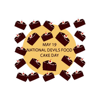 NATIONAL DEVILS FOOD CAKE DAY  clipart