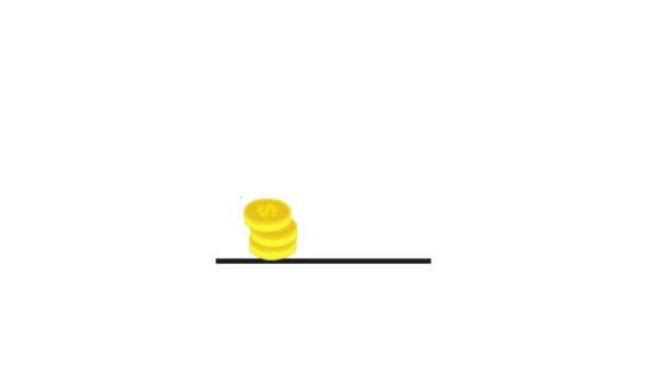 Münzen Und Grafik Grafik Und Geld Animiert — Stockvideo