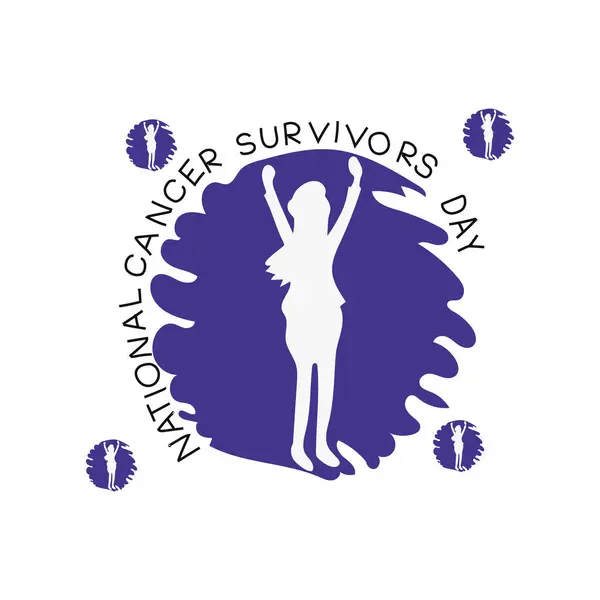 Journée Nationale Des Survivants Cancer — Image vectorielle