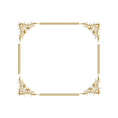 Köşe Sertifikası için Altın Dikdörtgen Çerçeve