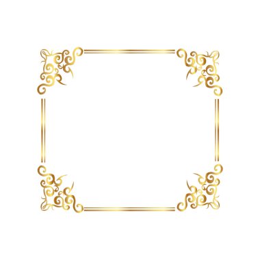Köşe Sertifikası için Altın Dikdörtgen Çerçeve