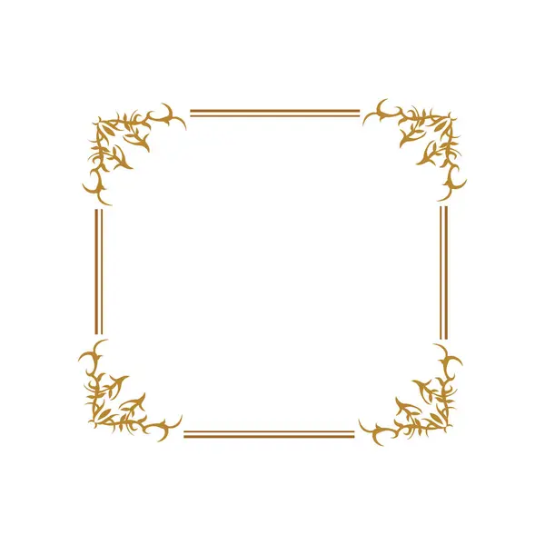 stock vector Golden Rectangle Frame for Corner Certificate
