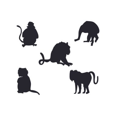 Paket maymun siluetini ayarla 