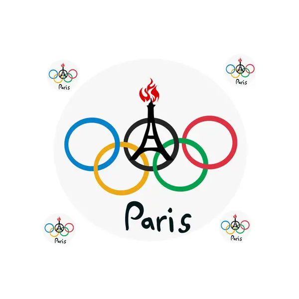 stock vector olympic paris france set vector