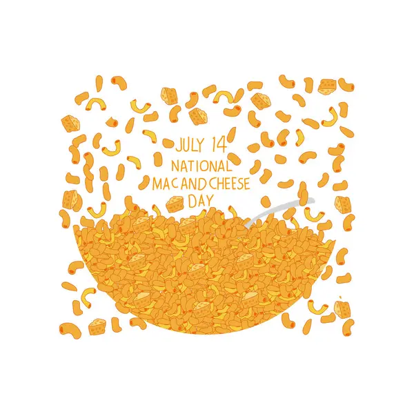 Ulusal Mac ve Peynir Günü vektörü