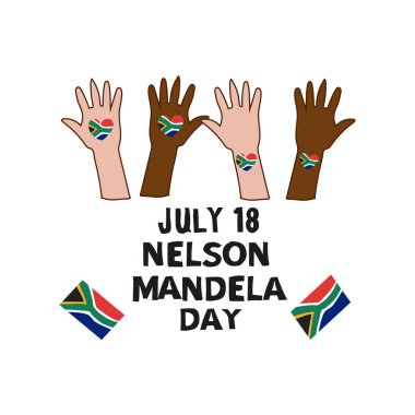 happy Nelson mandela international day  clipart
