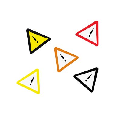 Kırmızı uyarı işaretleri Uyarı uyarı vektörü