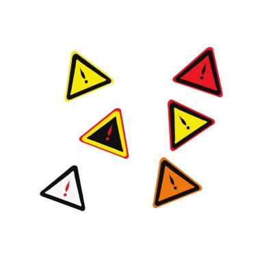 Kırmızı uyarı işaretleri Uyarı uyarı vektörü