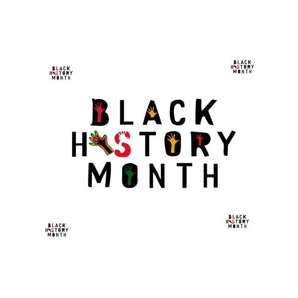 stock vector Happy Black History Month design vector