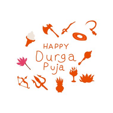 Mutlu durga puja vektörü