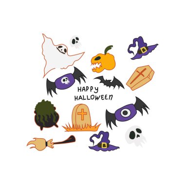 Happy halloween background vector clipart