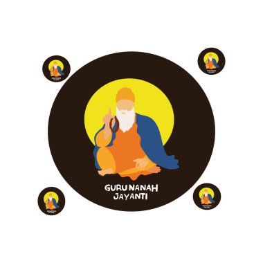 Guru nanak jayanti gurpurab serbest vektör çizimi