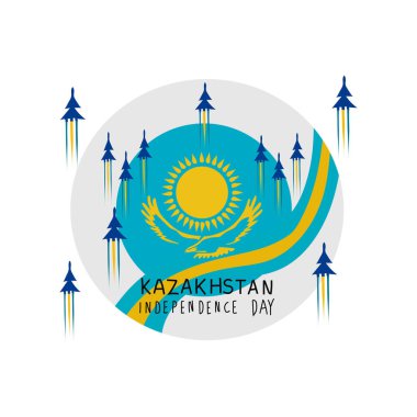 Kazakistan 'ın bağımsızlık günü serbest vektör illüstrasyonu
