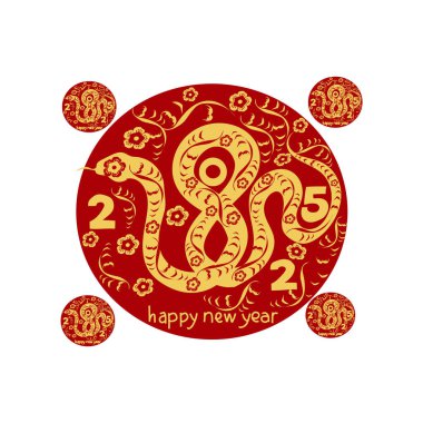 Chinese new year 2025 free vector illustration clipart