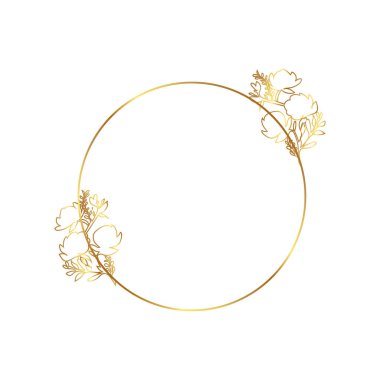 Yaprak altın çember serbest vektör