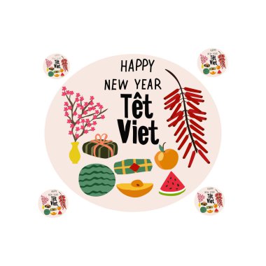 Vietnam teti serbest vektör çizimi