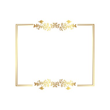 Altın sıcak altın kenar çerçeve serbest vektör illüstrasyonu