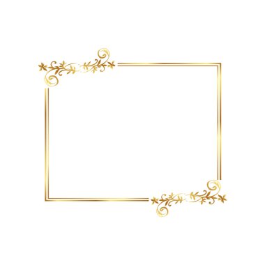Altın sarısı sınır çerçevesi