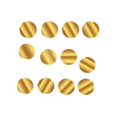 Gradyan, katlanmış altın etiket kümesi