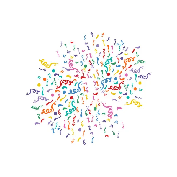 Konfeti tasarımı renkli kağıtsız vektör çizimi