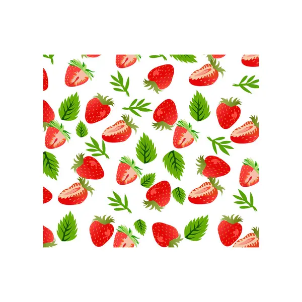 Çilek desenli suluboya çilek