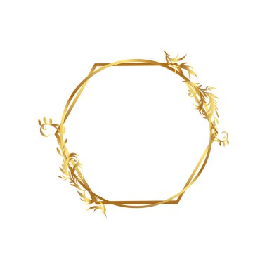 Altın sarısı sınır çerçevesi