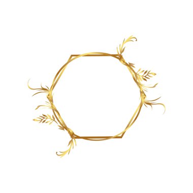 Altın çerçeveli altın çiçekli sınır lüks çerçeveleri