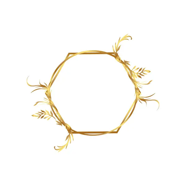 Altın çerçeveli altın çiçekli sınır lüks çerçeveleri