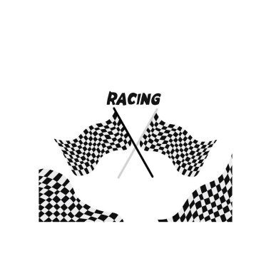 Yarış bayrağı yarışları serbest vektör çizimi