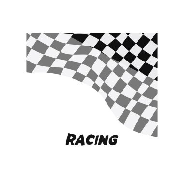 Yarış bayrağı yarışları serbest vektör çizimi