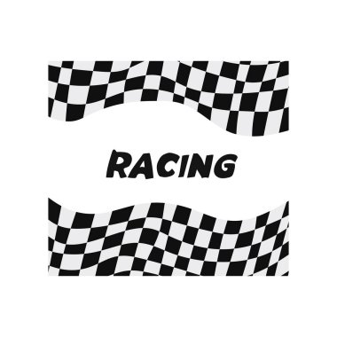 Yarış bayrağı yarışları serbest vektör çizimi