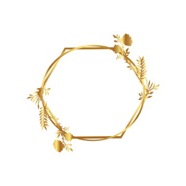 Çiçekler altıgen çember seti