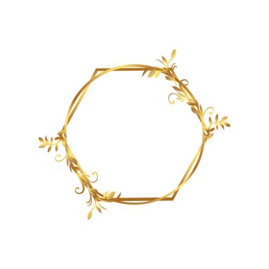 Çiçekler altıgen daire serbest vektör çizimi