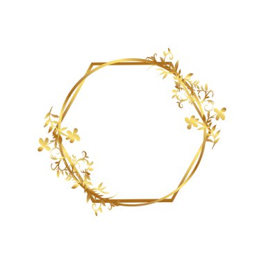 Çiçekler altıgen çember seti