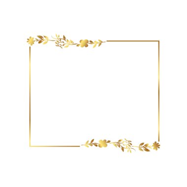 Altın sıcak altın kenar çerçeve serbest vektör illüstrasyonu