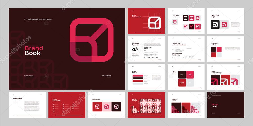 Colorful Brand Manual Guide Book design