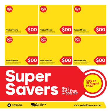 Satış afiş şablonu tasarlamak vektör