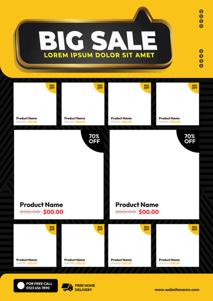 Продуктовый магазин большой продажи еженедельной рекламной листовки