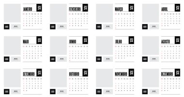 minimalist beyaz 2024 takvim dosya tasarımı