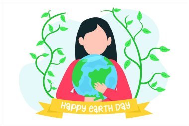 Dünya Günü Düz Tasarımı