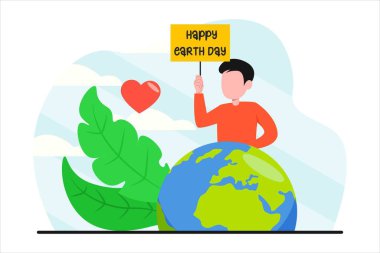 Dünya Günü Düz Tasarımı