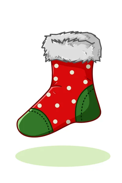 Bir Noel Çorabı Çizimi — Stok Vektör