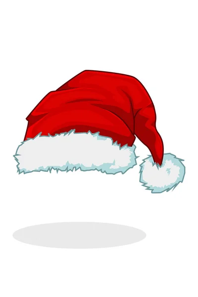 Świąteczny Kapelusz Santa Claus Ilustracja — Wektor stockowy
