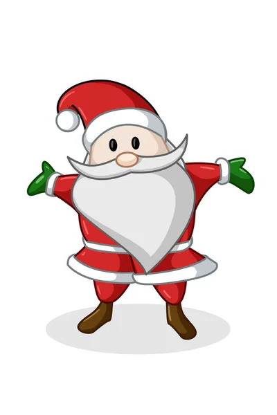 Ilustrace Jednoduchého Roztomilého Santa Clause — Stockový vektor