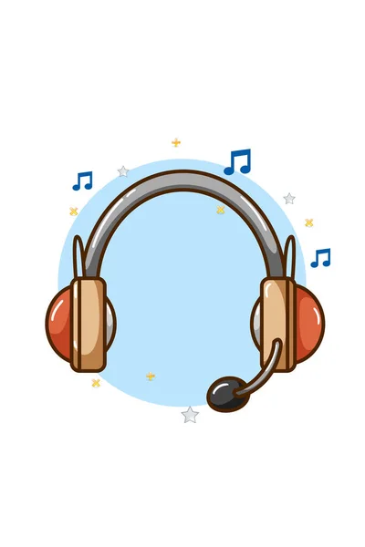 Εικονογράφηση Εικονίδιο Μουσικής Ακουστικών — Διανυσματικό Αρχείο