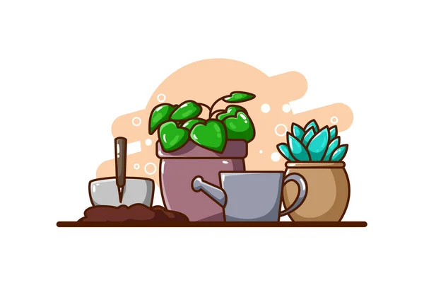 Pflanzen Ikone Illustration Design — Stockvektor