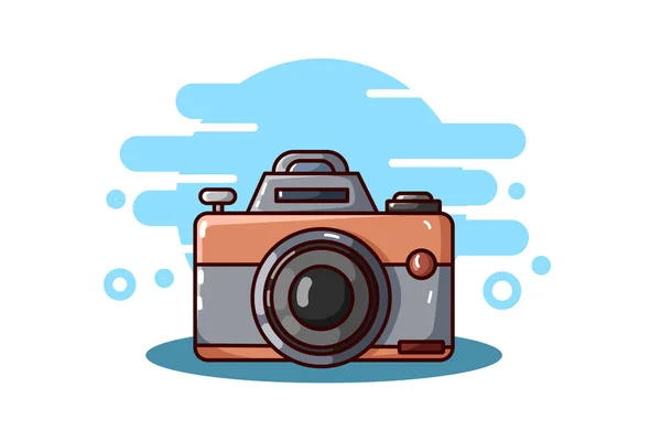 Ruční Kresba Ilustrace Fotoaparátu — Stockový vektor